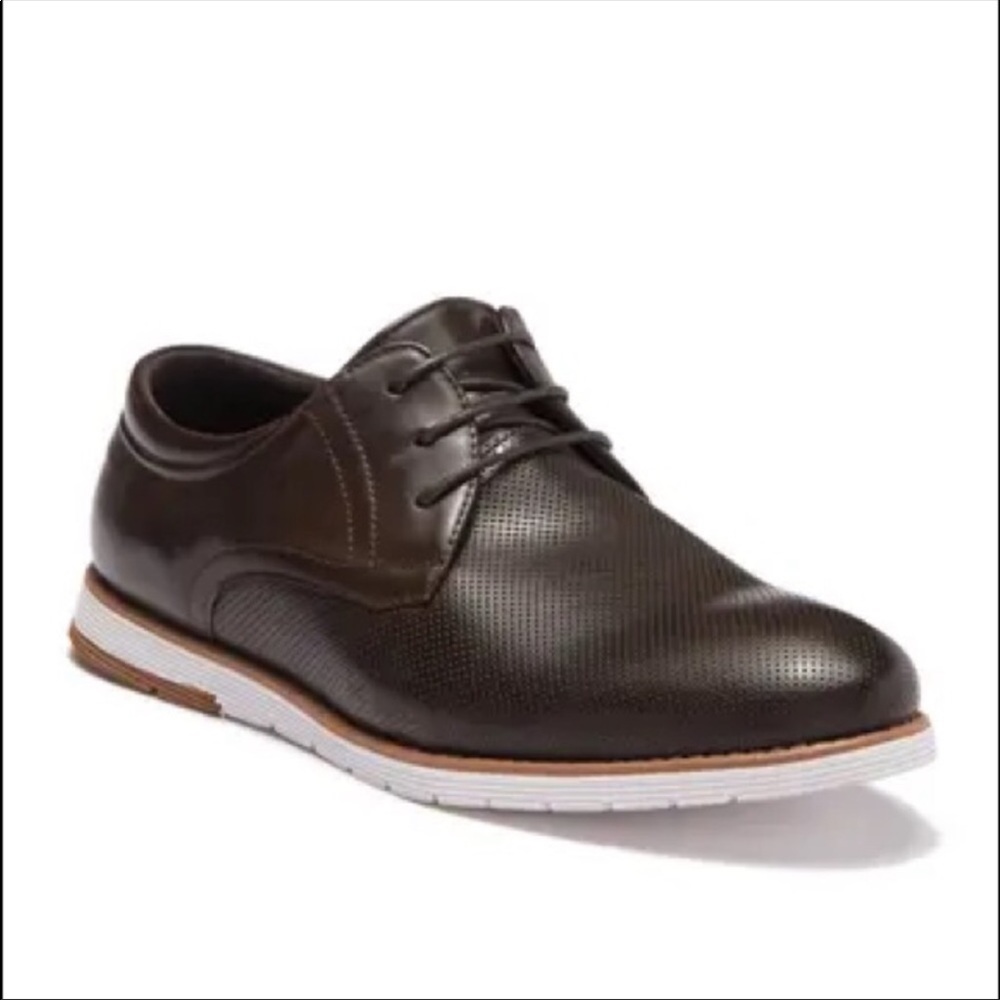 English Laundry Size 12 Brown Perforated Derby Shoe